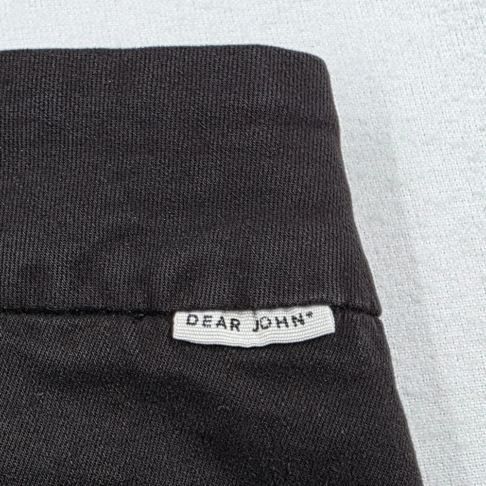 Dear John North Hampton Black High Rise Cuffed Shorts Size 31 Chino Stretch